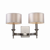 Pembroke 12'' High 2-Light Sconce - Polished Nickel