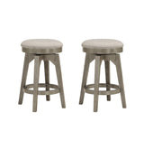 Pine Crest Backless Counter Stool, Pine & Burnished Gray - Set of 2