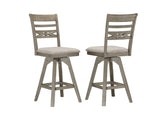 ECI Furniture Pine Crest Asbury Barstool, Pine & Burnished Gray - Set of 2 Distressed Pine & Burnished Gray Hardwood solids and veneers