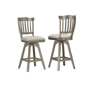 ECI Furniture Pine Crest Tulip Bar Stool, Pine & Burnished Gray - Set of 2 Distressed Pine & Burnished Gray Hardwood solids and veneers