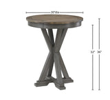 ECI Furniture Pine Crest Counter Pub Table Complete, Pine & Burnished Gray Distressed Pine & Burnished Gray Hardwood solids and veneers