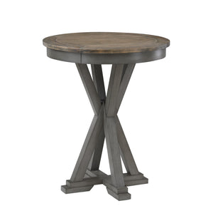 ECI Furniture Pine Crest Counter Pub Table Complete, Pine & Burnished Gray Distressed Pine & Burnished Gray Hardwood solids and veneers