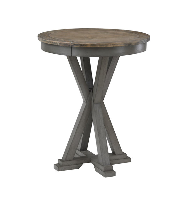 ECI Furniture Pine Crest Counter Pub Table Complete, Pine & Burnished Gray Distressed Pine & Burnished Gray Hardwood solids and veneers
