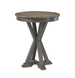 Pine Crest Counter Pub Table Complete, Pine & Burnished Gray