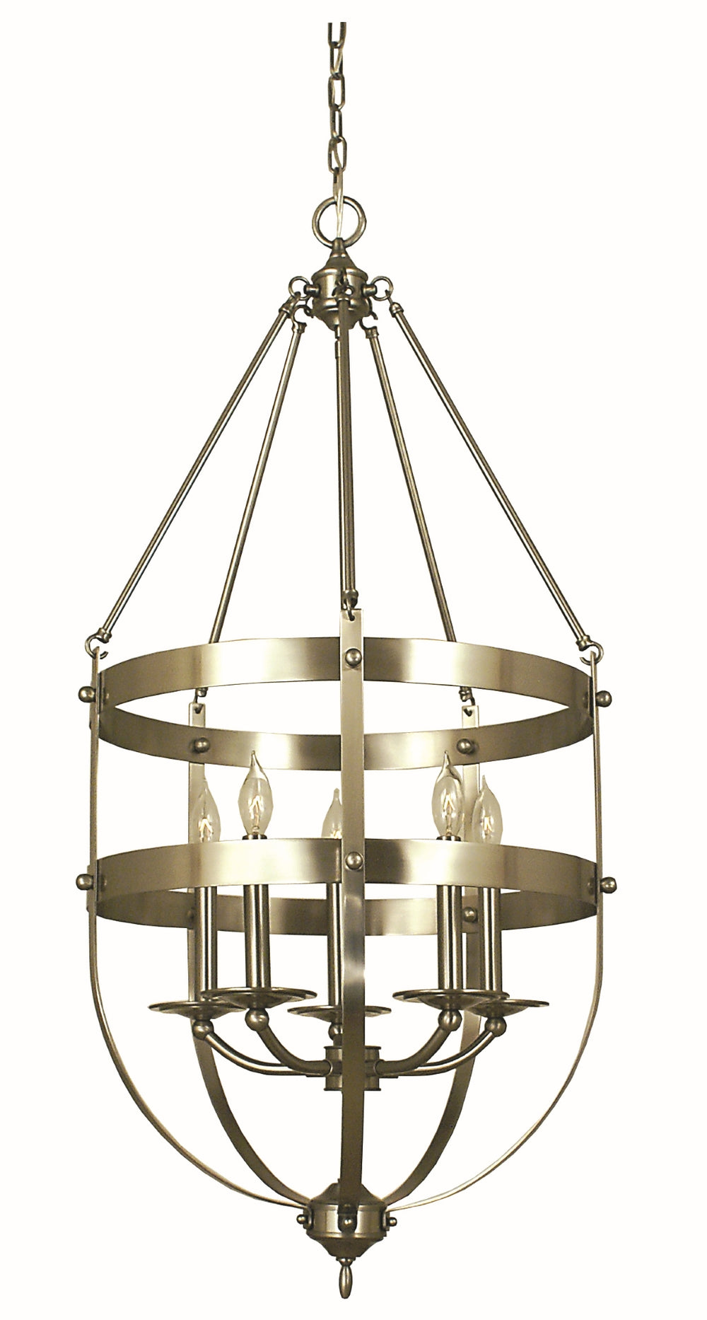 5-Light Brushed Nickel Hannover Dining Chandelier