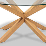 Baxton Studio Lida Modern and Contemporary Glass and Wood Finished Coffee Table