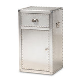 Serge French Industrial Metal Accent Storage Cabinet