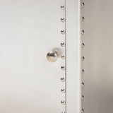 Baxton Studio Serge French Industrial Silver Metal 1-Door Accent Storage Cabinet