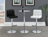 Contemporary Adjustable Height Bar Stools Chrome and (Set of 2)