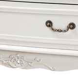 Baxton Studio Gabrielle Traditional French Country Provincial White-Finished 3-Drawer Wood Storage Cabinet