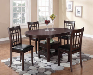 Lavon Traditional 5-piece Dining Room Set Espresso and Black