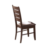 Dalila Casual Dining Chairs Set of 2 - Elegant Cappuccino and Black Ladder Back Design for Comfort