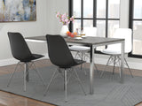 Modern Armless Dining Chairs and Chrome (Set of 2)