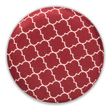 Baxton Studio Serra Glam and Luxe Red Quatrefoil Velvet Fabric Upholstered Gold Finished Metal Storage Ottoman