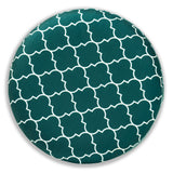 Baxton Studio Serra Glam and Luxe Teal Green Quatrefoil Velvet Fabric Upholstered Gold Finished Metal Storage Ottoman