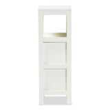 Baxton Studio Reuben Cottage and Farmhouse White Finished 2-Drawer Wood Storage Cabinet