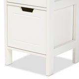 Baxton Studio Reuben Cottage and Farmhouse White Finished 2-Drawer Wood Storage Cabinet