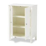 Baxton Studio Thelma Cottage and Farmhouse White Finished 2-door Wood Multipurpose Storage Cabinet