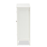 Baxton Studio Thelma Cottage and Farmhouse White Finished 2-door Wood Multipurpose Storage Cabinet