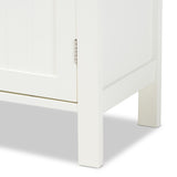 Baxton Studio Thelma Cottage and Farmhouse White Finished 2-door Wood Multipurpose Storage Cabinet