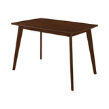 Kersey Retro Chestnut Dining Table with Angled Legs - Stylish Mid-Century Design for 4 Guests