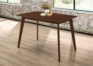 Kersey Retro Chestnut Dining Table with Angled Legs - Stylish Mid-Century Design for 4 Guests