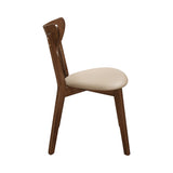 Kersey Contemporary Side Chairs with Curved Backs Beige and Chestnut (Set of 2)