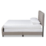 Baxton Studio Annalisa Modern Transitional Grey Fabric Upholstered Button Tufted King Size Panel Bed