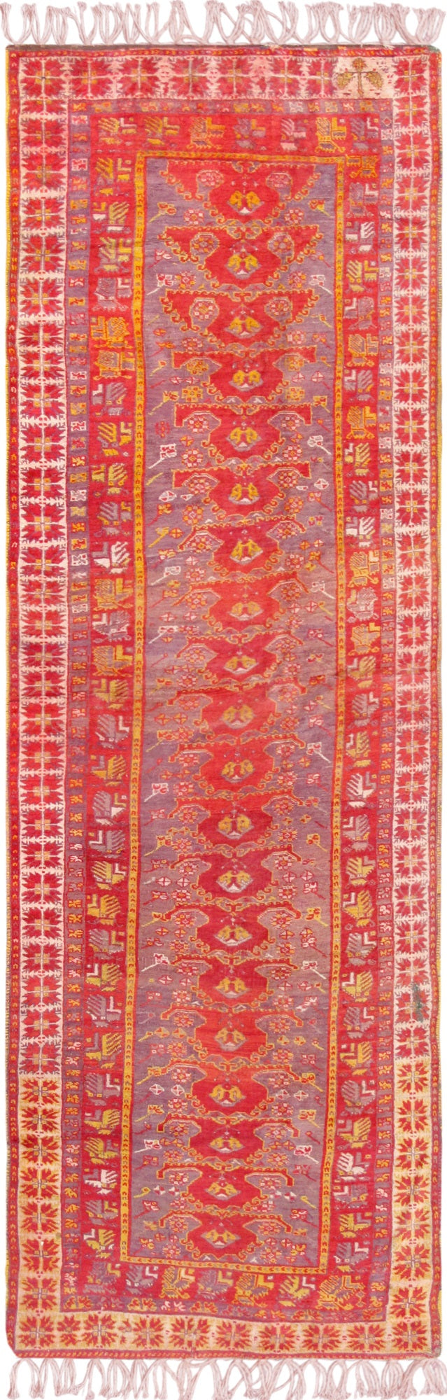 Pasargad Antique Oushak Collection Purple Lamb's Wool Area Rug 010325-PASARGAD