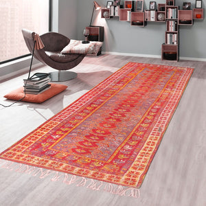 Pasargad Antique Oushak Collection Purple Lamb's Wool Area Rug 010325-PASARGAD