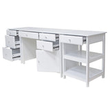 Winsome Wood Delta 3-Piece Home Office Desk Set, White 10387-WINSOMEWOOD