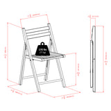Winsome Wood Robin 4-Piece Folding Chair Set, White 10415-WINSOMEWOOD