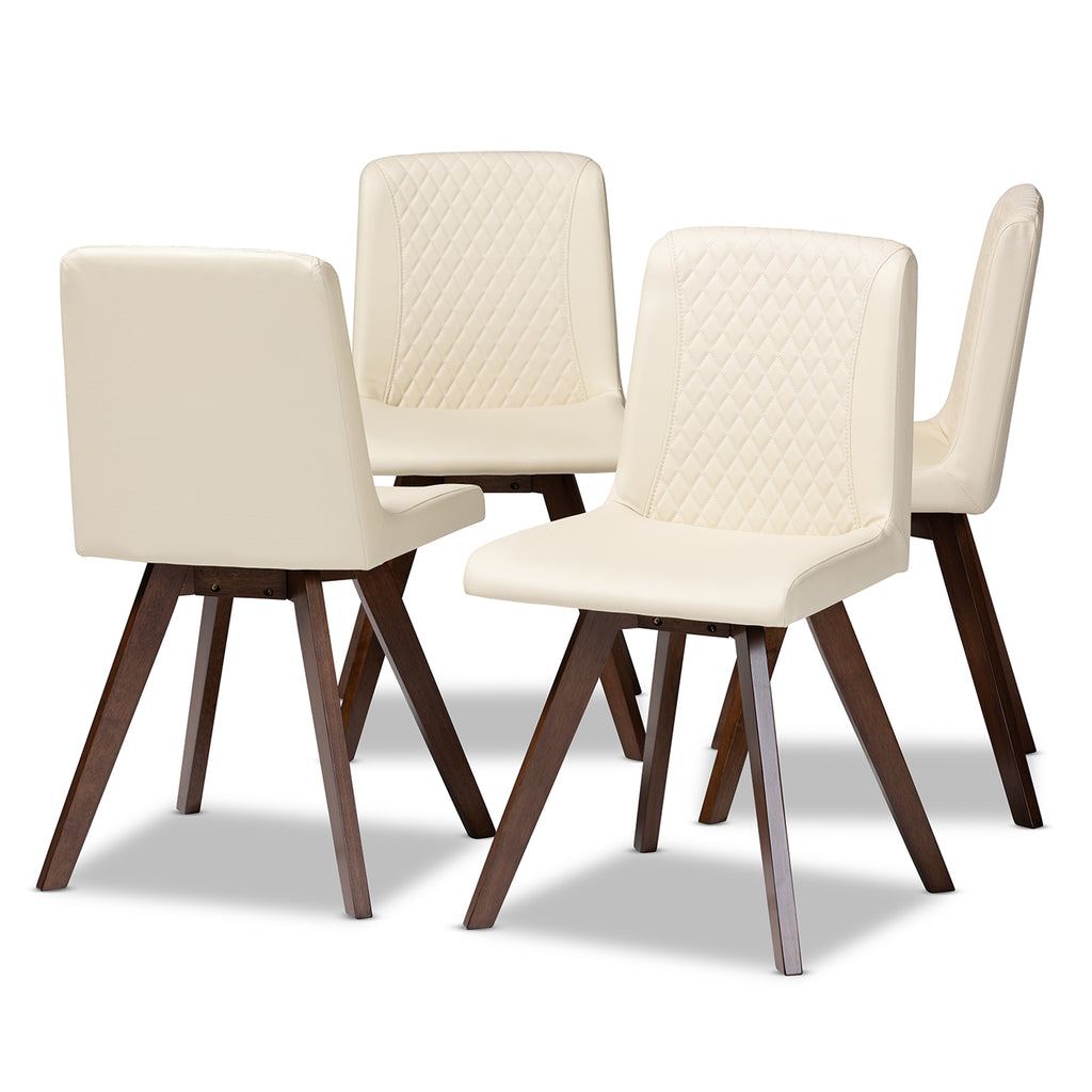 Pernille Modern Transitional Fabric Upholstered Walnut Finished 4