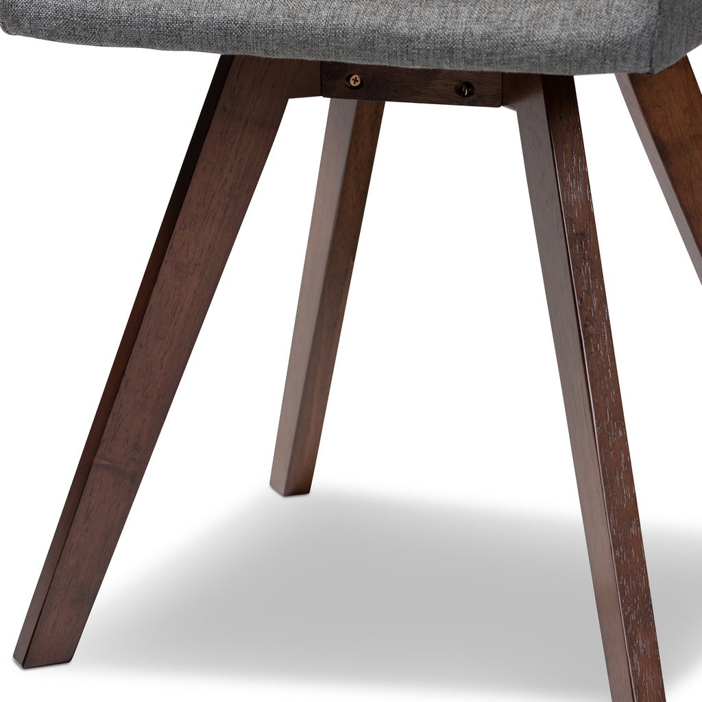 Pernille Modern Transitional Fabric Upholstered Walnut Finished 4