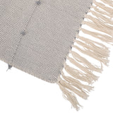 Roden Boho Fabric Throw Blanket, Gray and Natural Noble House