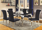 Carone Modern 5-piece Dining Room Set Black and Chrome