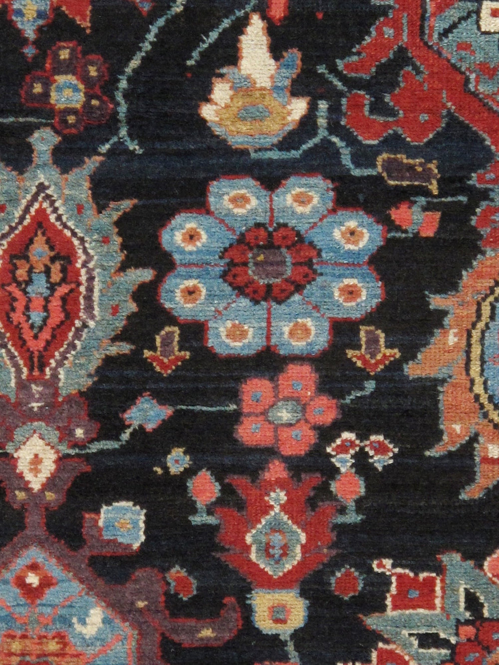 Pasargad Antique Melody Collection Navy Lamb's Wool Area Rug 010509-PASARGAD