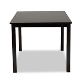 Baxton Studio Eveline Modern and Contemporary Espresso Brown Finished Rectangular Wood Dining Table