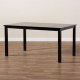 Baxton Studio Eveline Modern and Contemporary Espresso Brown Finished Rectangular Wood Dining Table