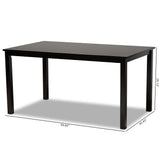 Baxton Studio Eveline Modern and Contemporary Espresso Brown Finished Rectangular Wood Dining Table