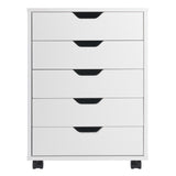 Winsome Wood Halifax 5-Drawer Cabinet, Cart, White 10519-WINSOMEWOOD