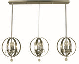 12-Light Brushed Nickel Constellation Island Chandelier