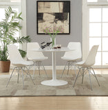 Lowry Contemporary Round Dining Table White