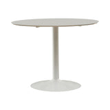 Lowry Contemporary Round Dining Table White