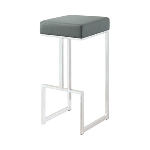 Contemporary Square Bar Stool and Chrome