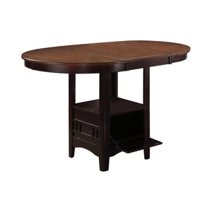 Lavon Casual Oval Counter Height Table and Espresso