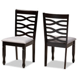 Lanier Modern and Contemporary Fabric Upholstered 2-Piece Wood Dining Chair Set
