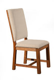 Alpine Furniture Shasta Set of 2 Upholstered Side Chairs, Salvaged Natural ORI-913-05 Salvaged Natural Plantation Mahogany Solids & Veneer 22 x 19 x 43