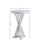 ECI Furniture Bianca Bar Height Pub Table, White White Hardwood solids and veneers