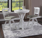 ECI Furniture Bianca Counter Height Pub Table, White White Hardwood solids and veneers